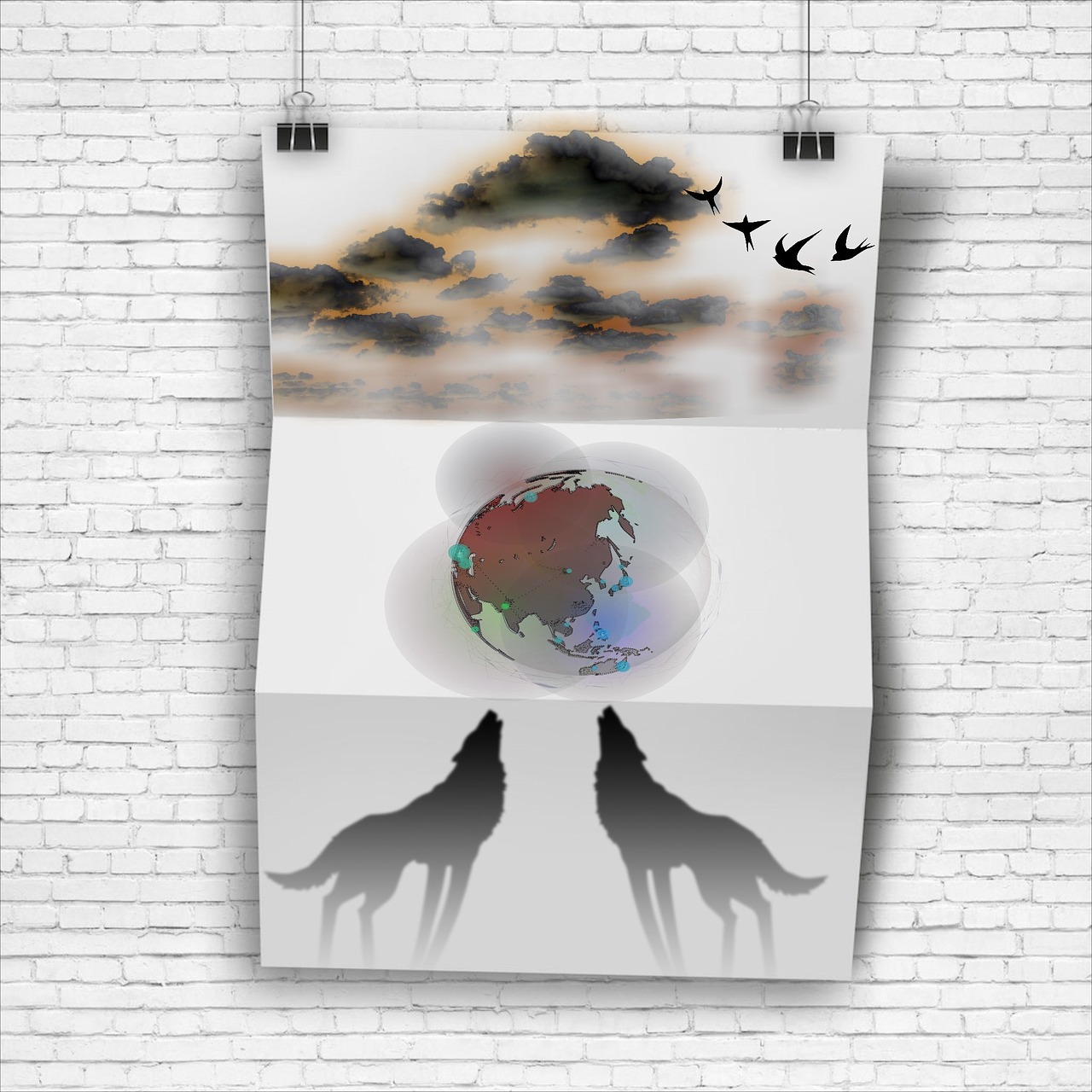 poster clouds planet free photo