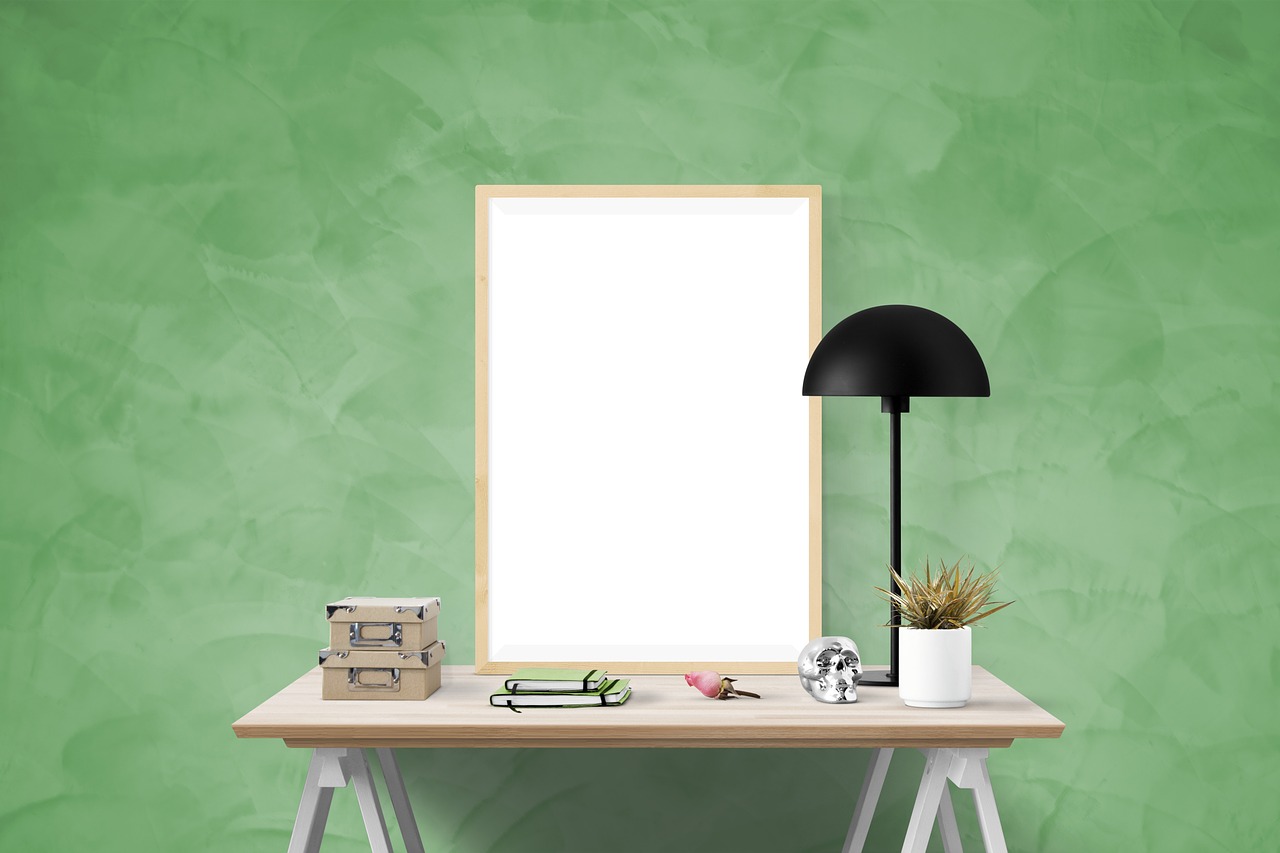 poster mockup interior free photo