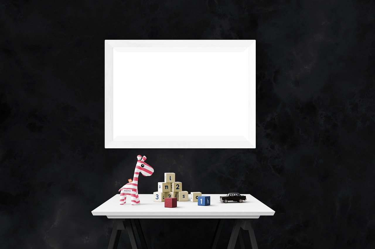 poster mockup interior free photo