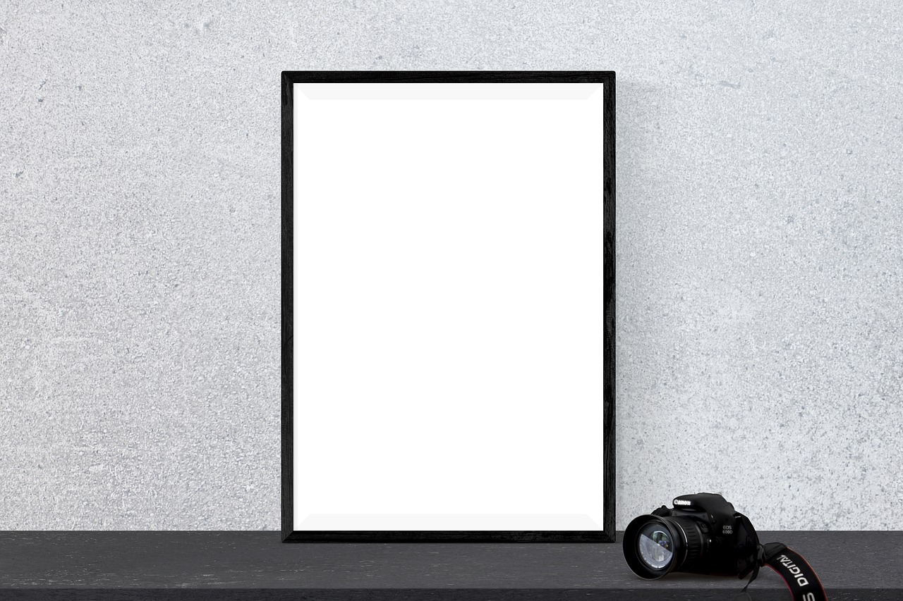 poster mockup frame free photo