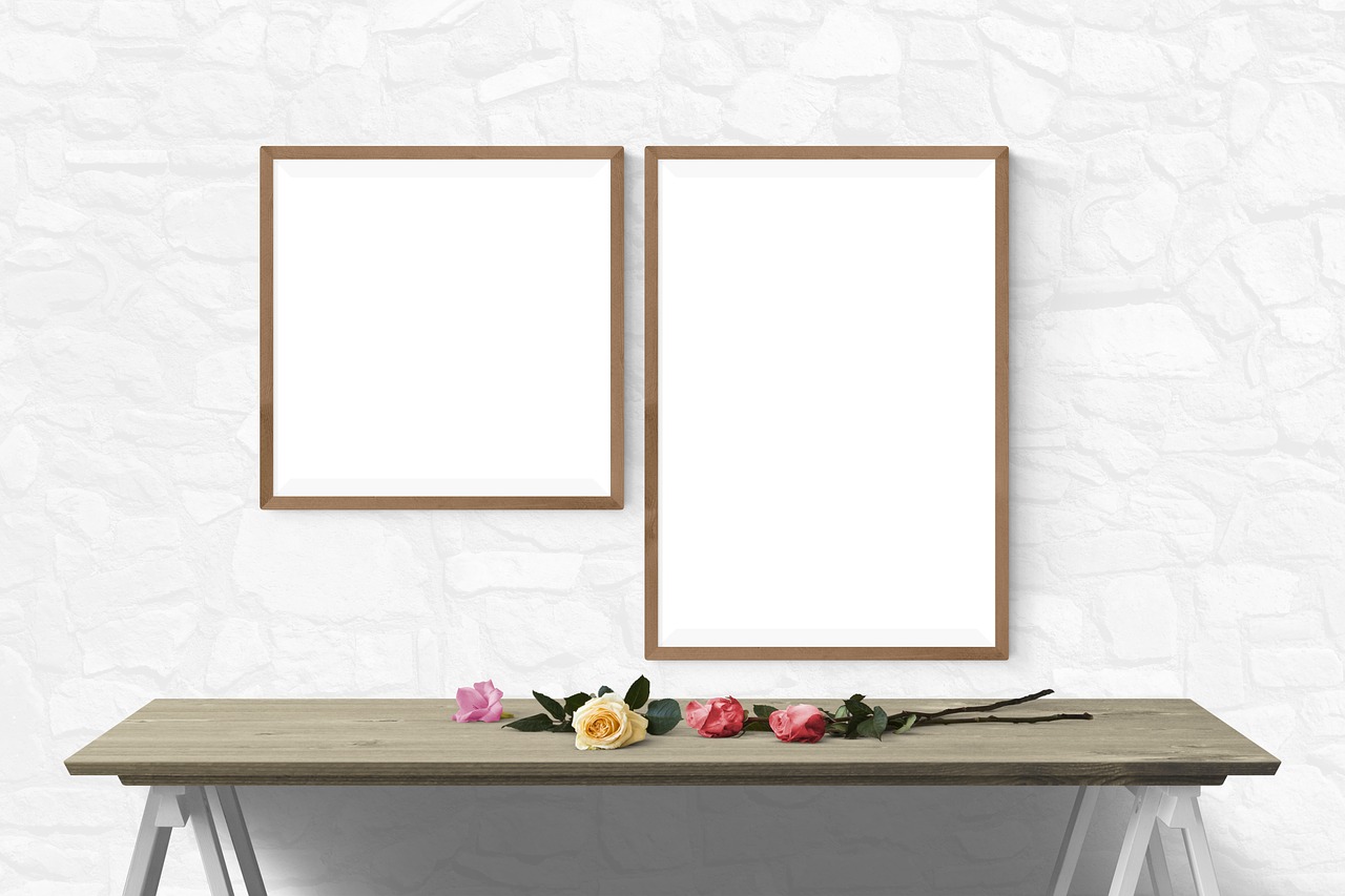 poster mockup wall free photo