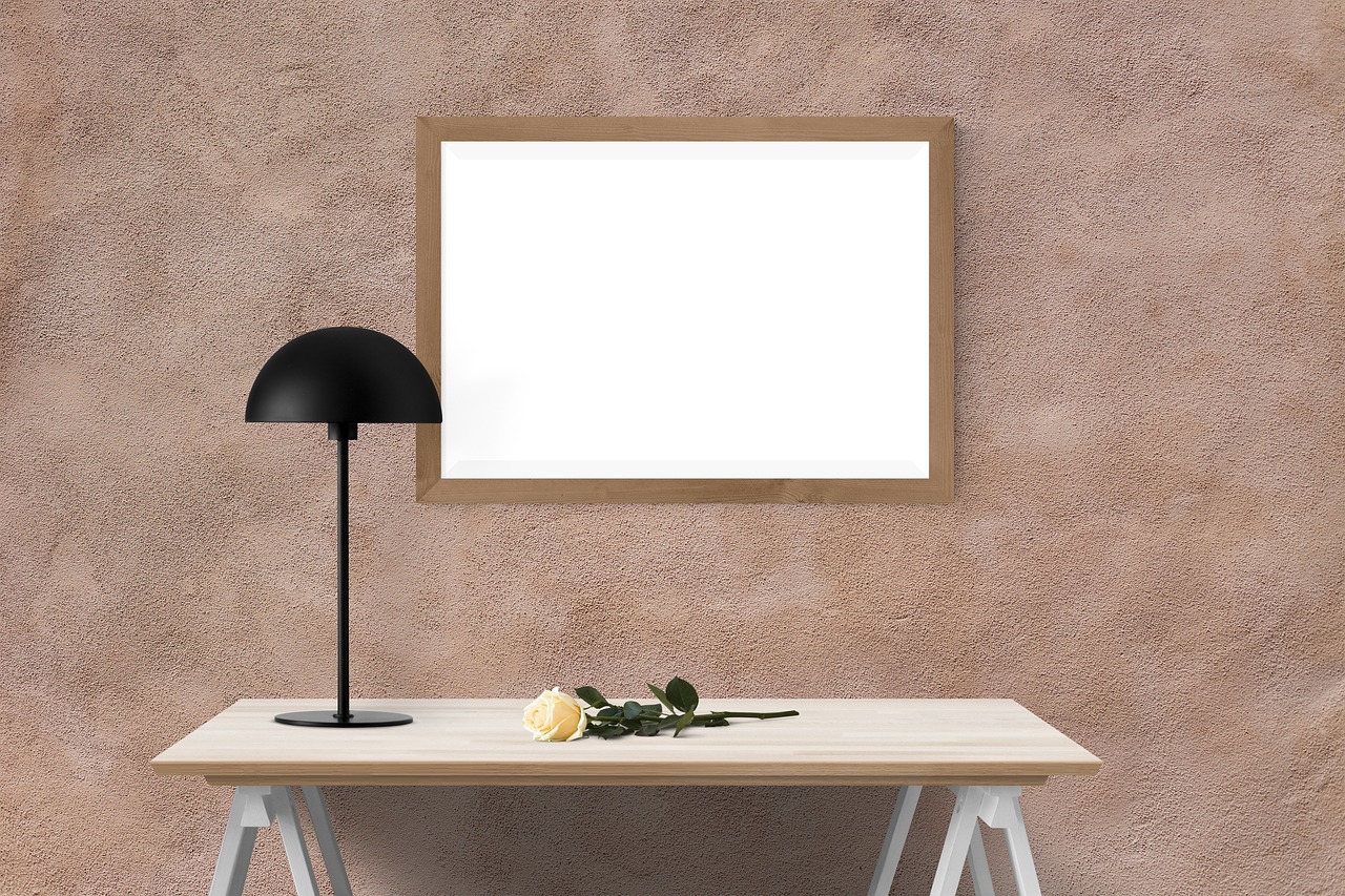 poster wall mockup free photo