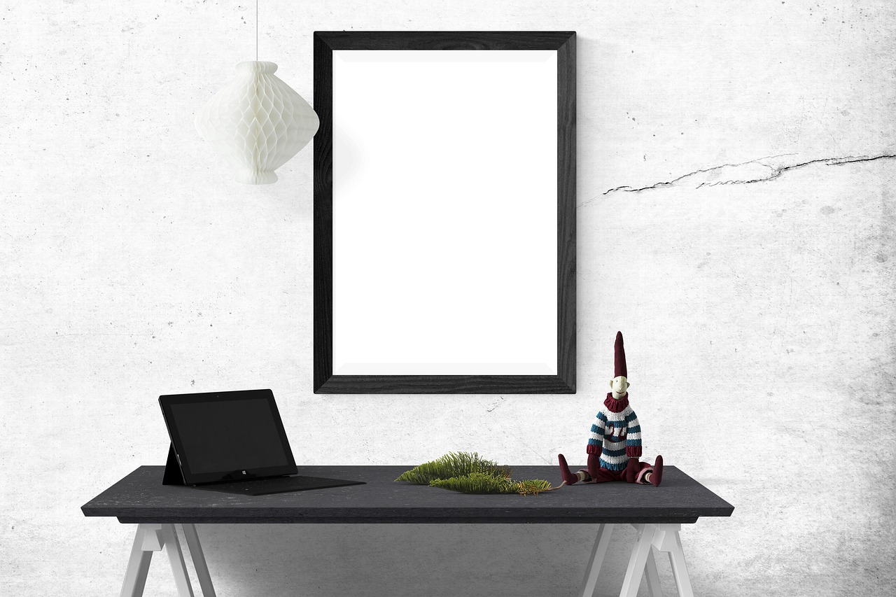 poster wall mockup free photo