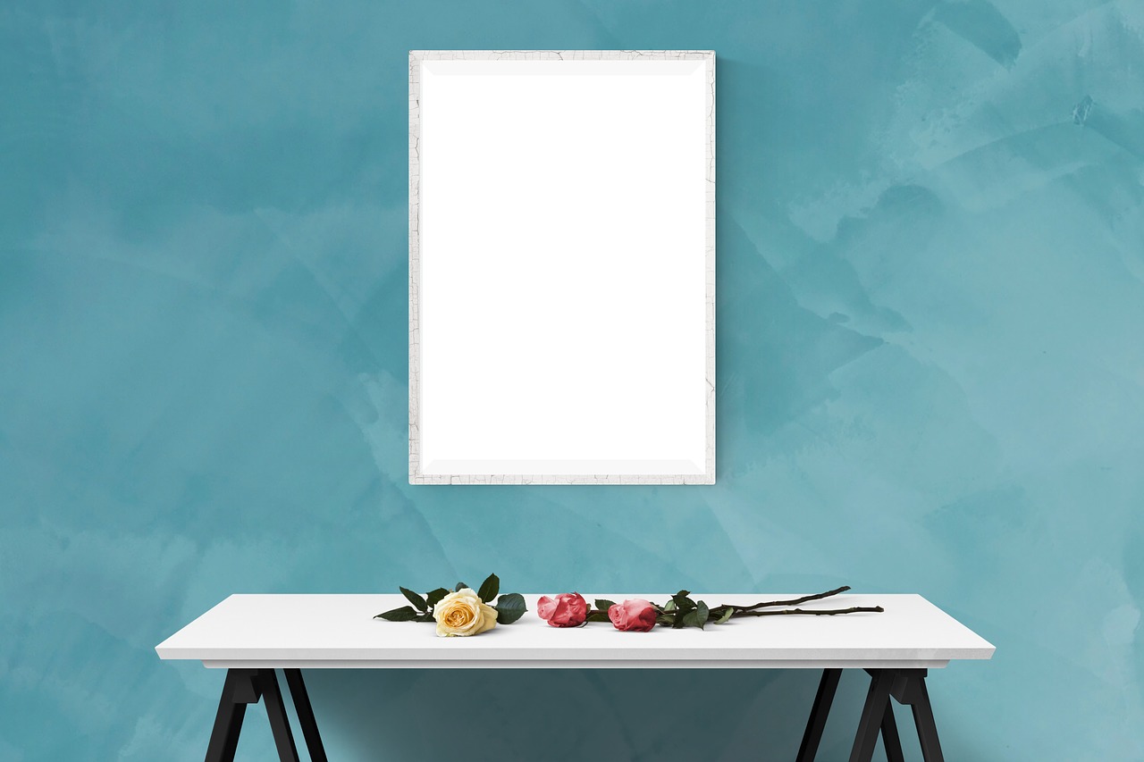 poster mockup wall free photo