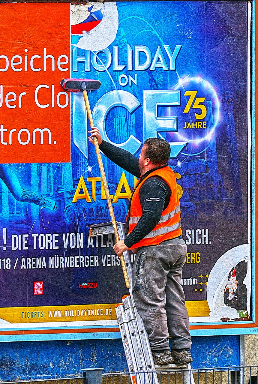 poster  sticking  advertising free photo