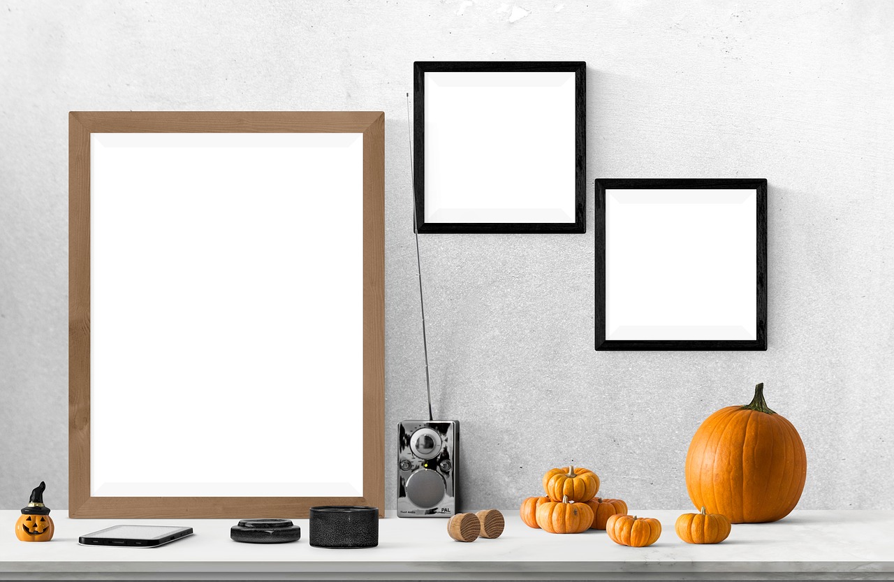 poster  frame  pumpkins free photo