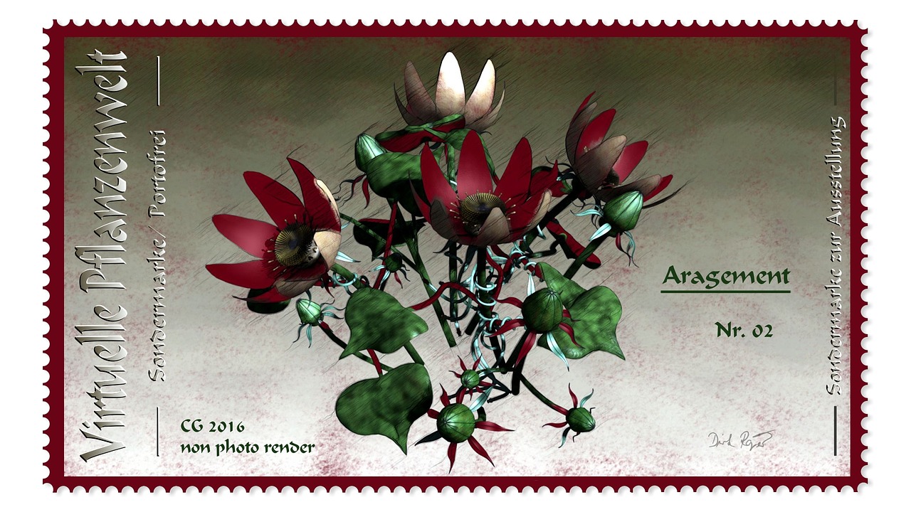 postwwertzeichen stamp floral free photo