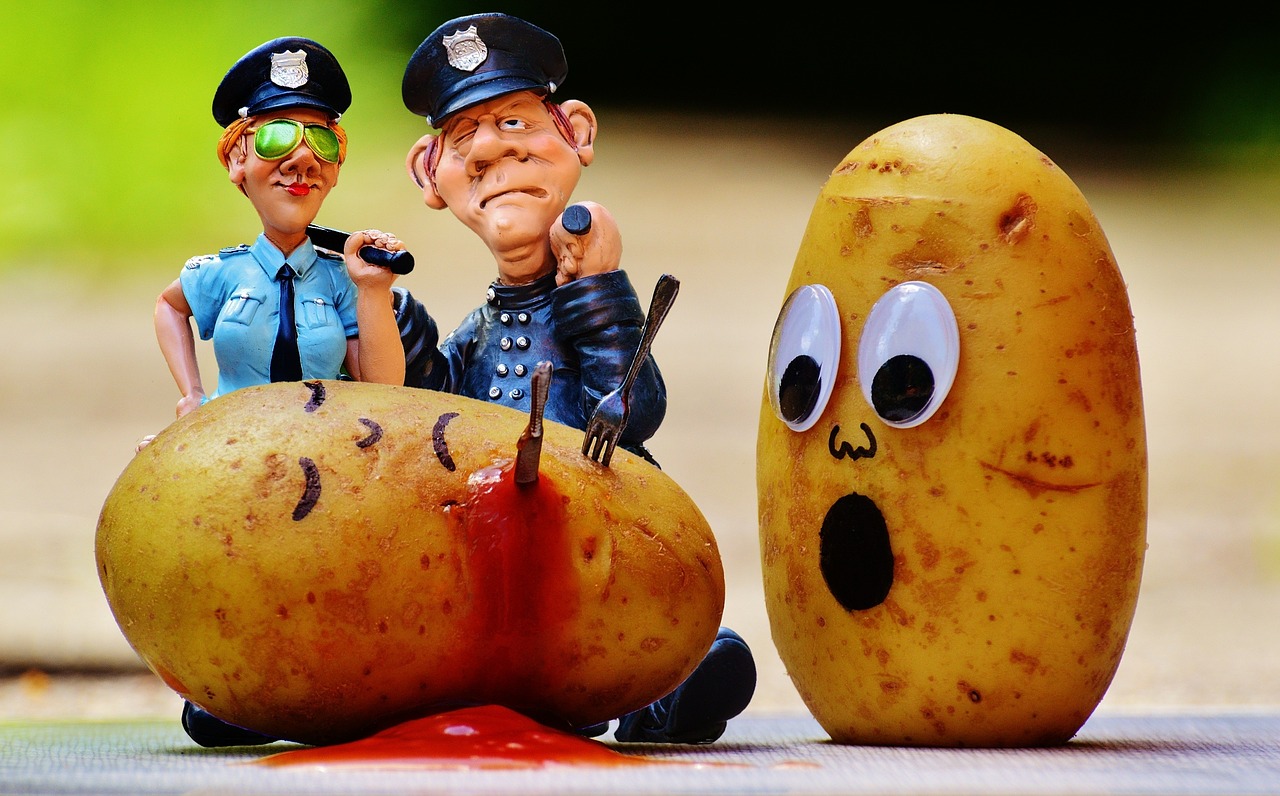potatoes murder blood free photo