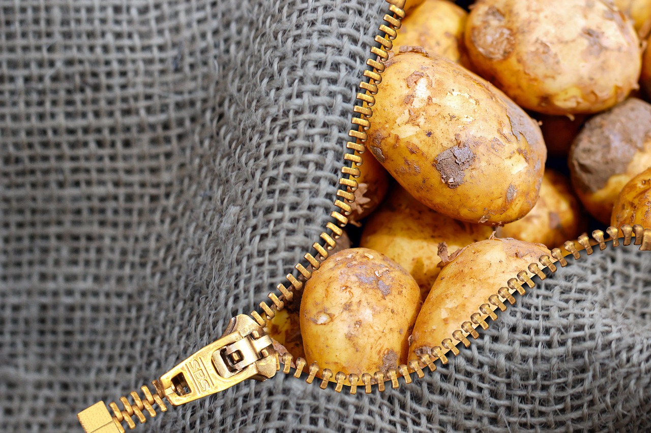 potatoes linen bag bag free photo