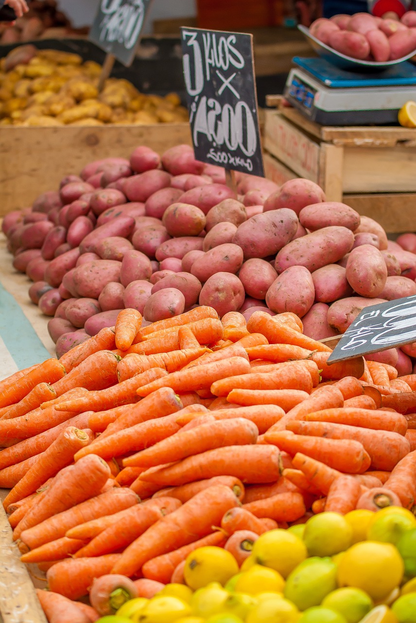 potatos carrots vegetables free photo