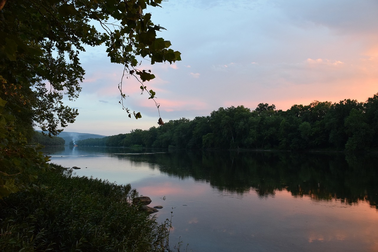potomac river sunset landscape free photo