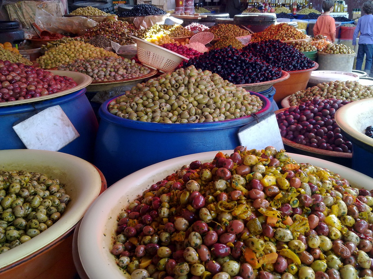 pots olives morocco free photo