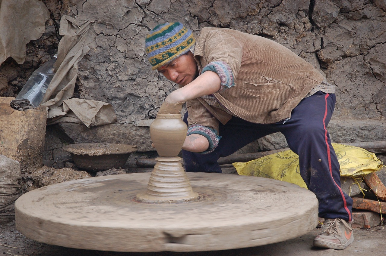 potter potters potter's wheel free photo