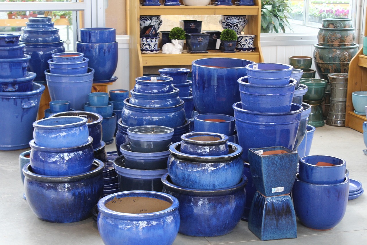 pottery ceramic blue free photo