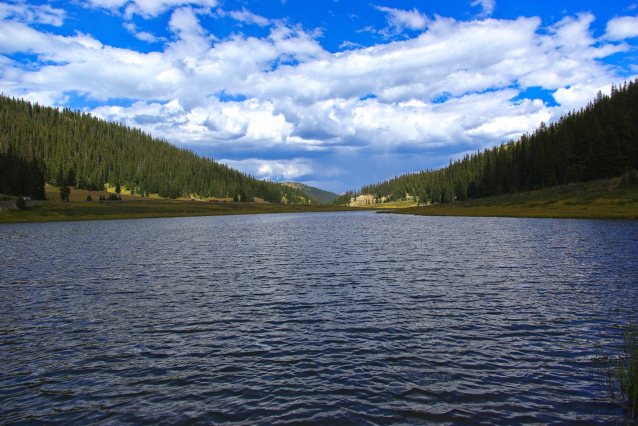 poudre lake  lake  sky free photo