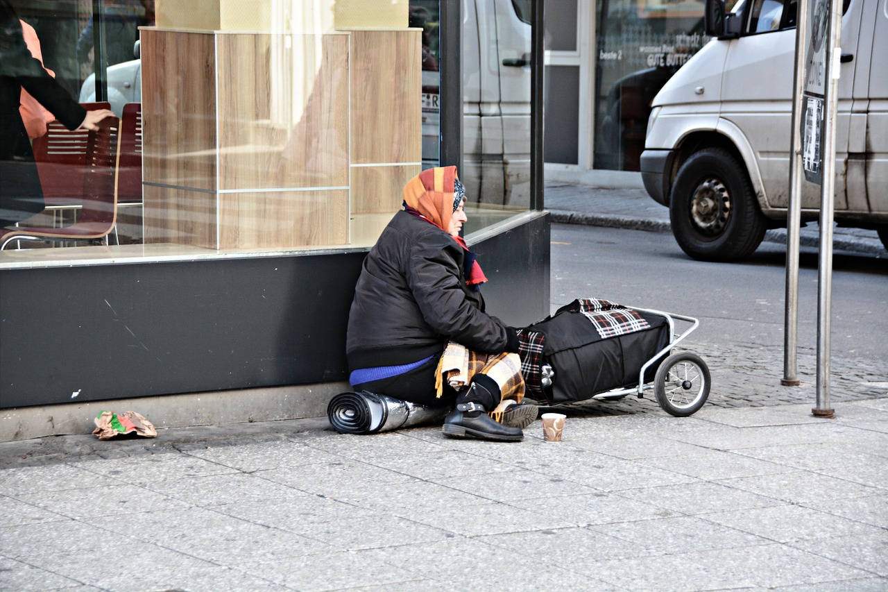 poverty homeless frankfurt free photo