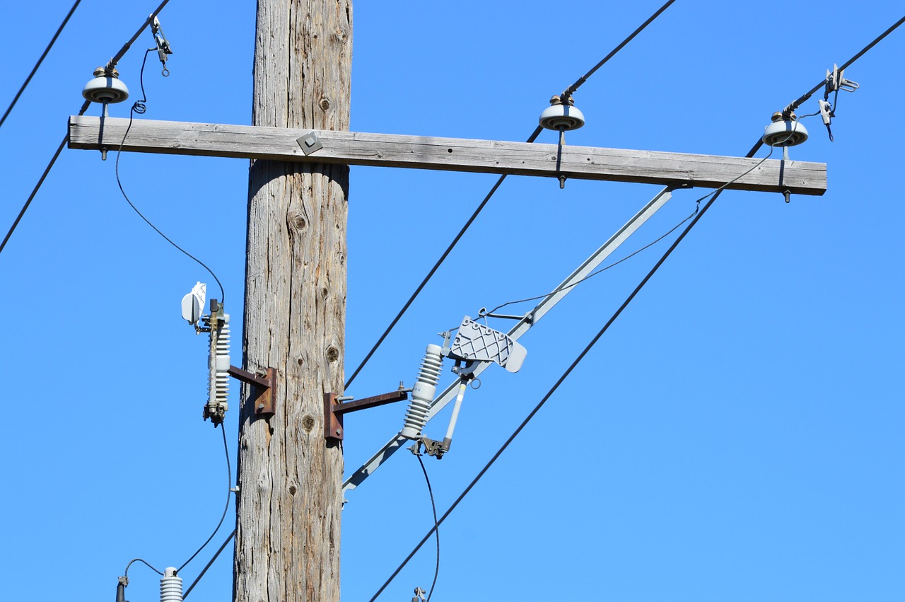 power line telephone pole utility free photo