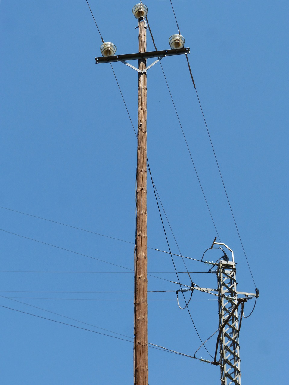 power line metaphor new and old free photo