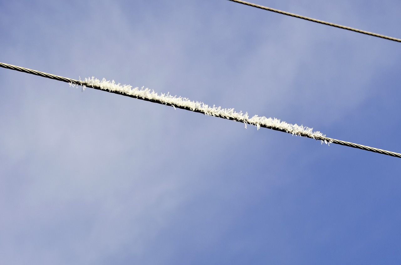 power line frozen power lines eiskristalle free photo