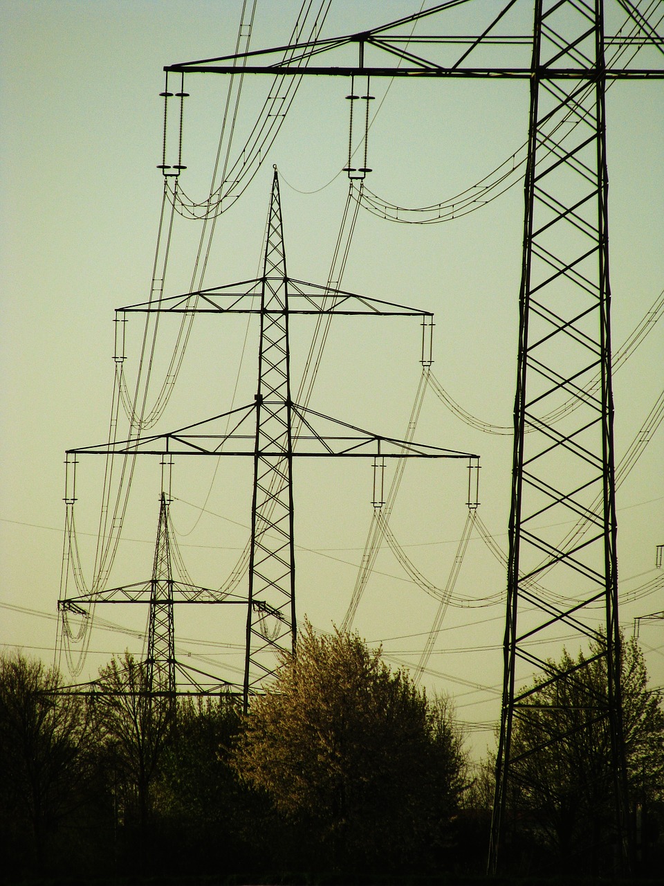 power line power poles landscape free photo