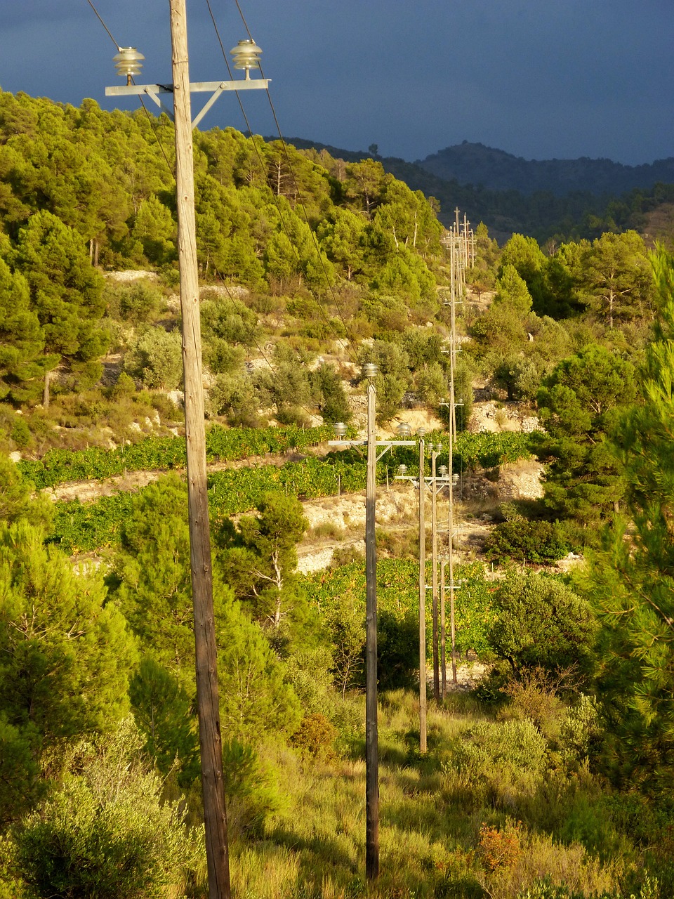 power line mountain bigas free photo