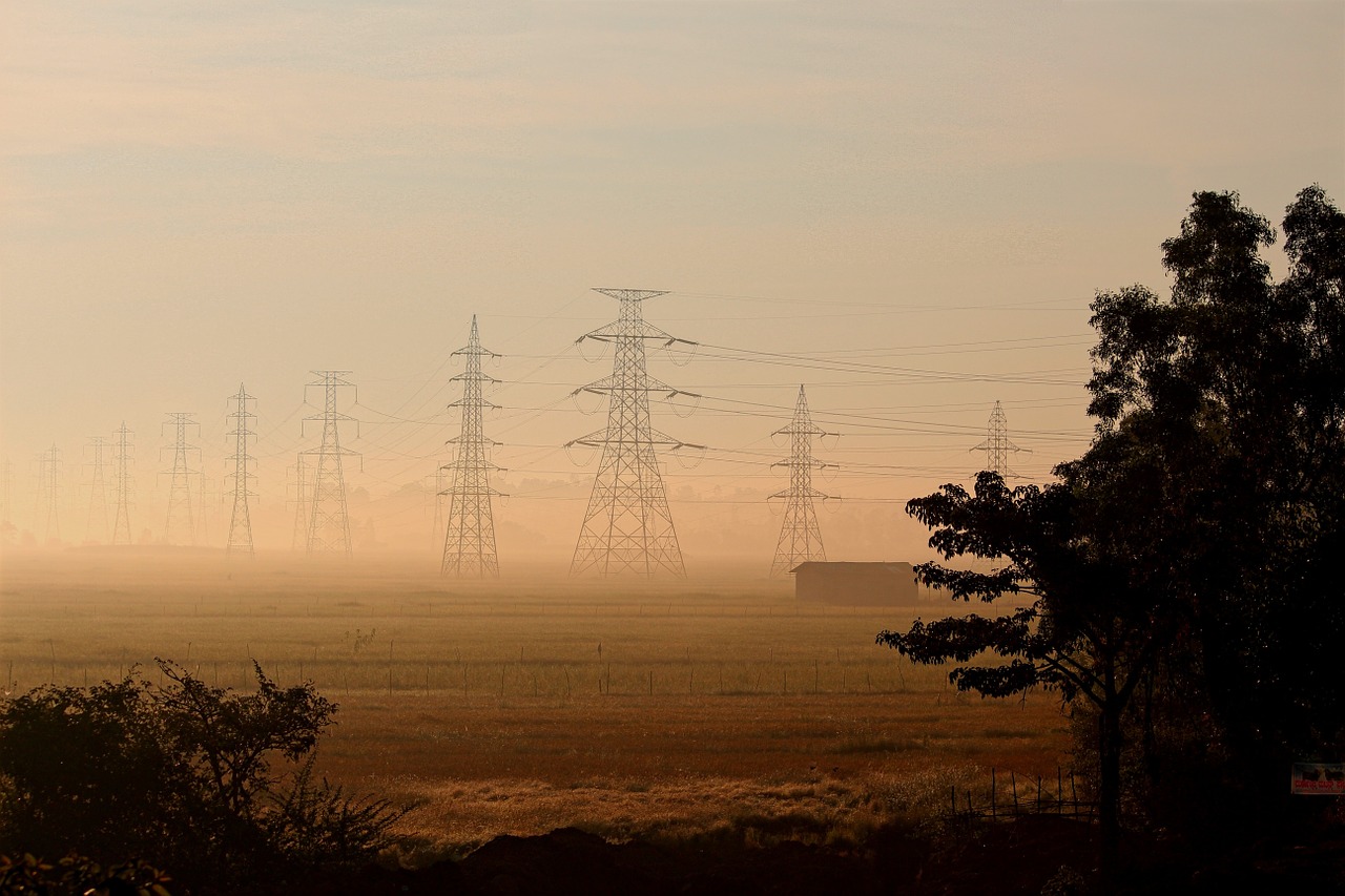 power lines towers electricity free photo