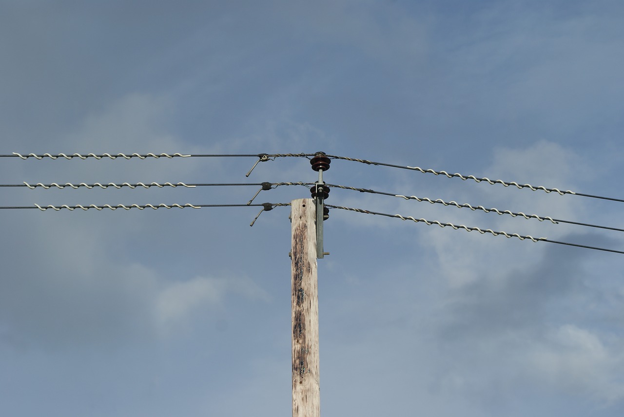 power lines telegraph sky free photo