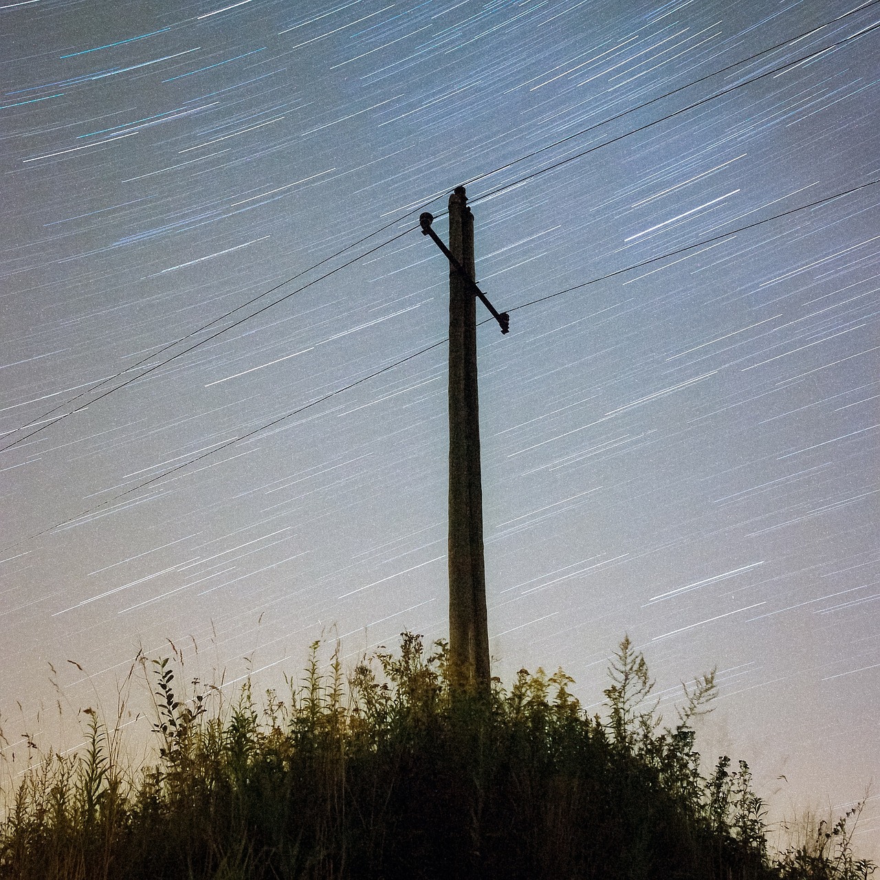 power lines pole sky free photo