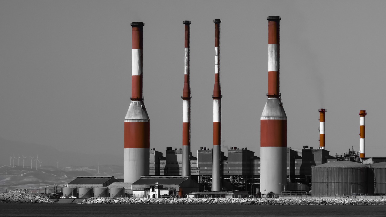 power plant chimney electricity free photo