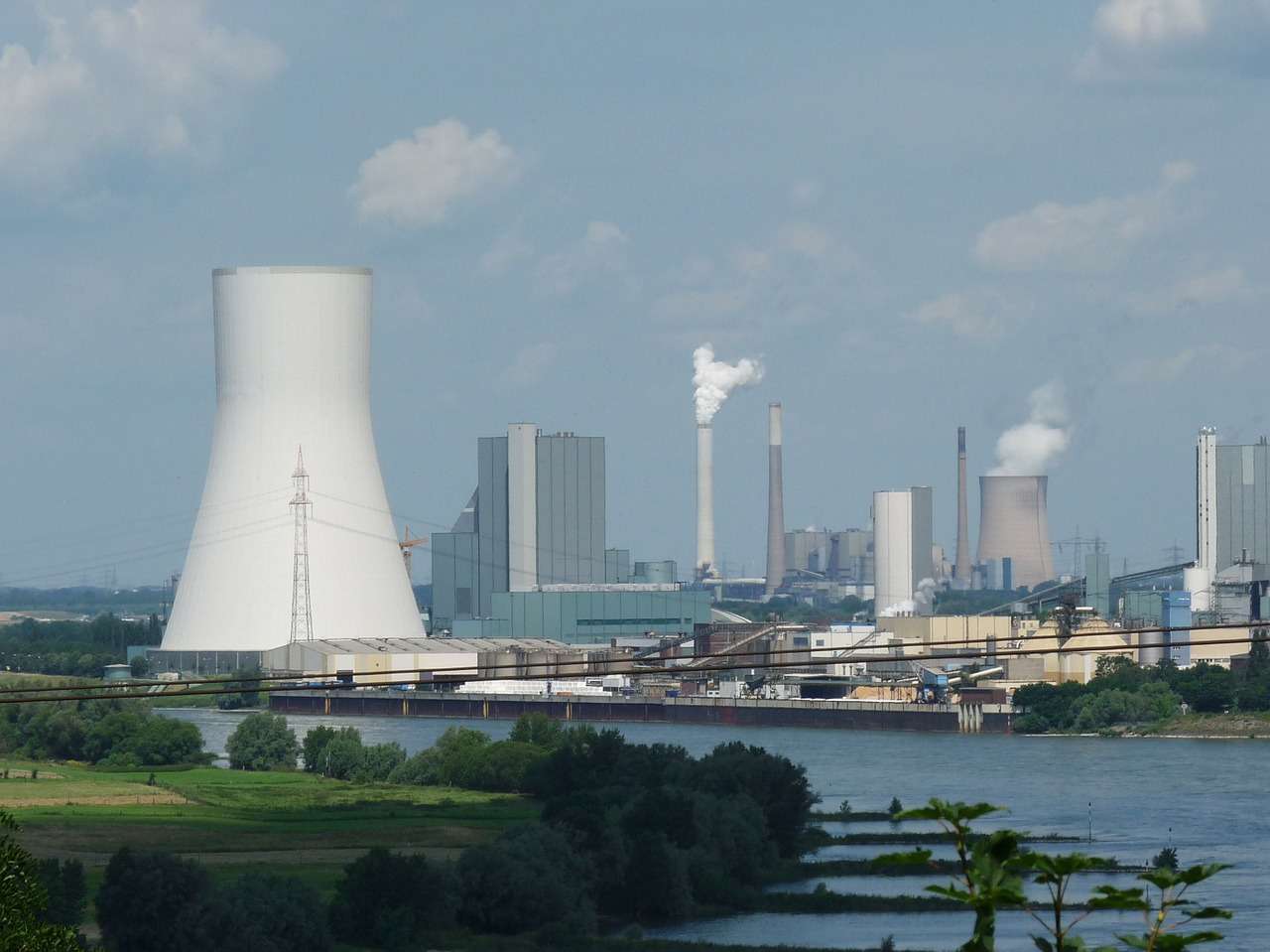 power plant industry smoke free photo