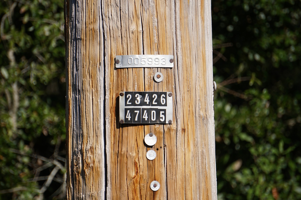 power pole  numbers  electricity free photo