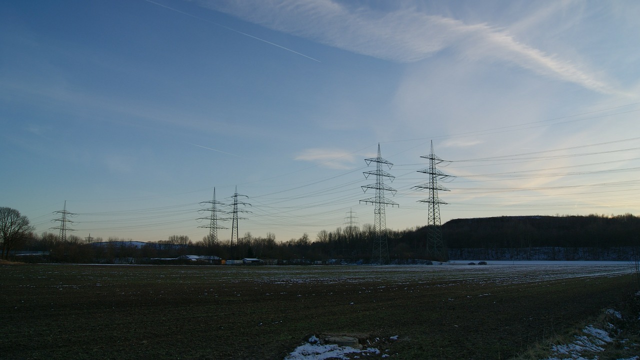 power poles power lines landline free photo