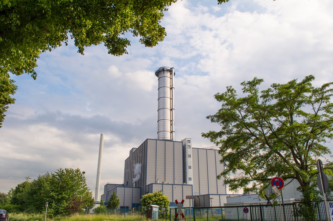 power station chimney metal free photo