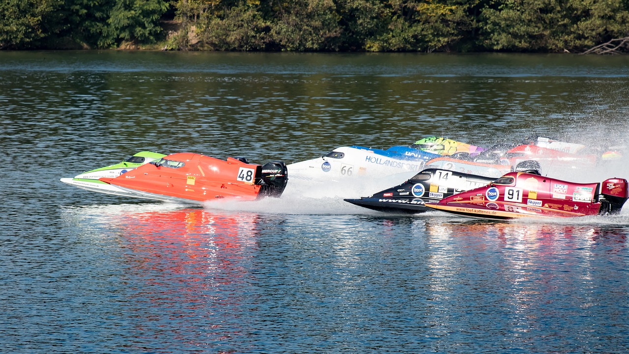 powerboat motorboat race race free photo