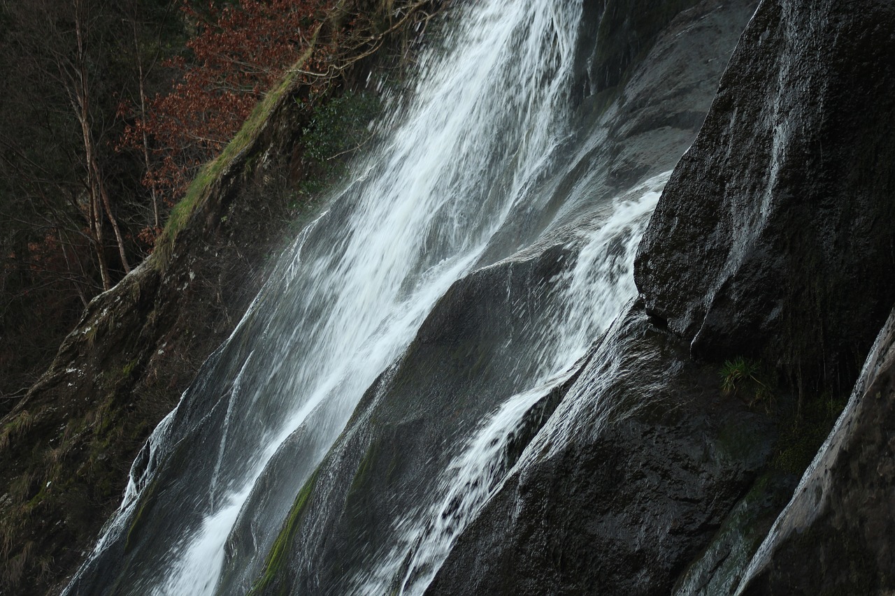 powerscourt waterfall ireland falls free photo