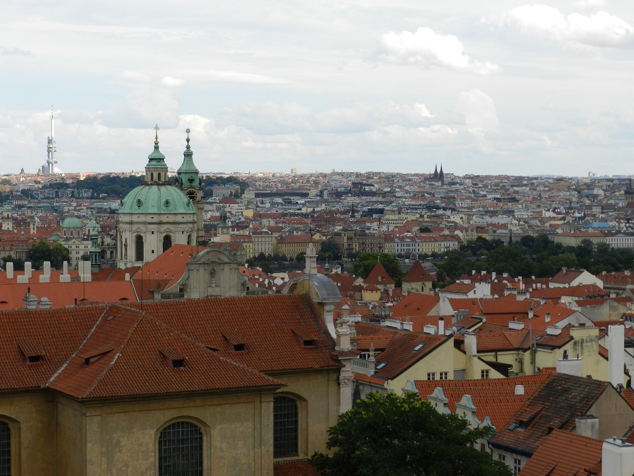 prague vista city landscape free photo