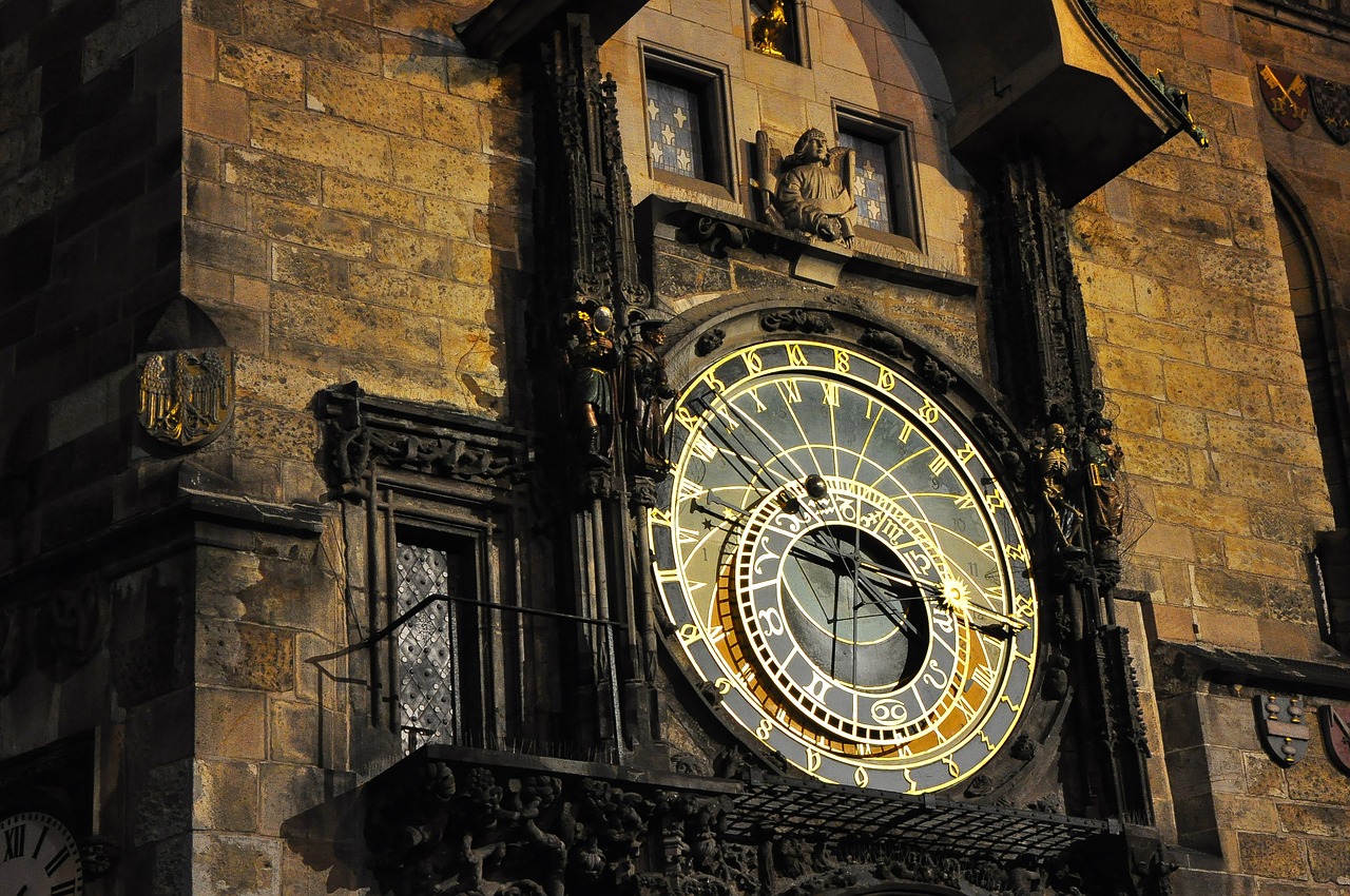 prague clock tower free photo