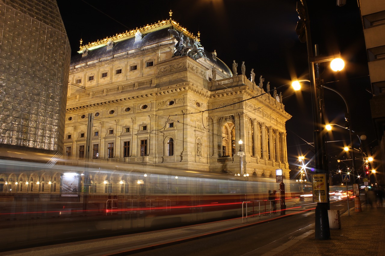 prague national theatre the tram free photo