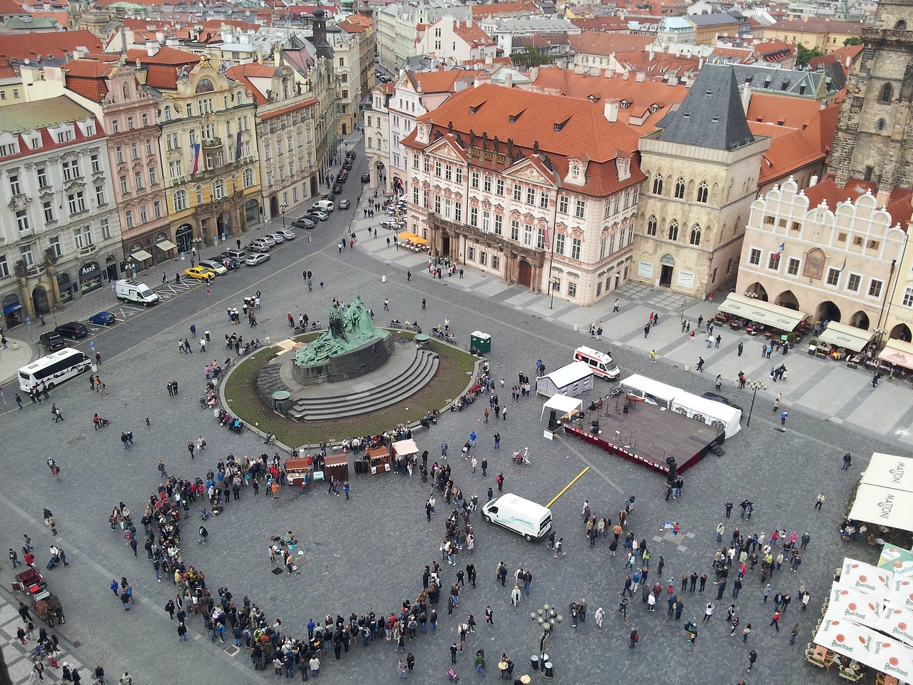 prague town square city free photo