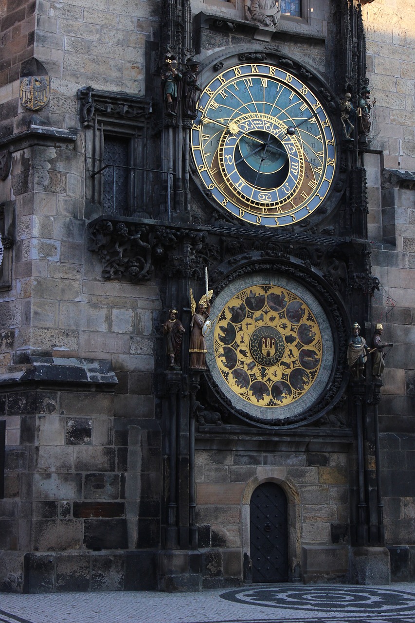 prague the astronomical clock old town hall free photo
