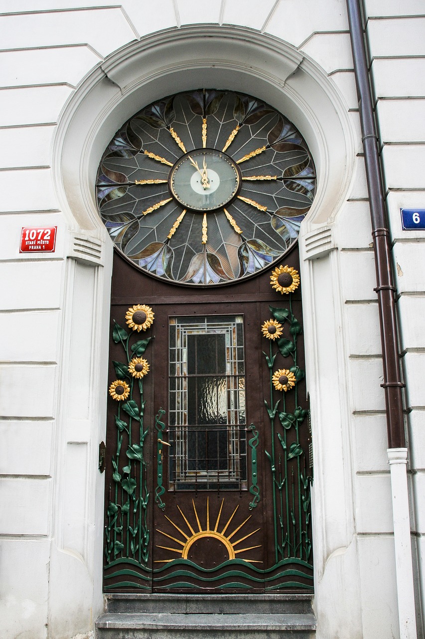 prague old town front door free photo