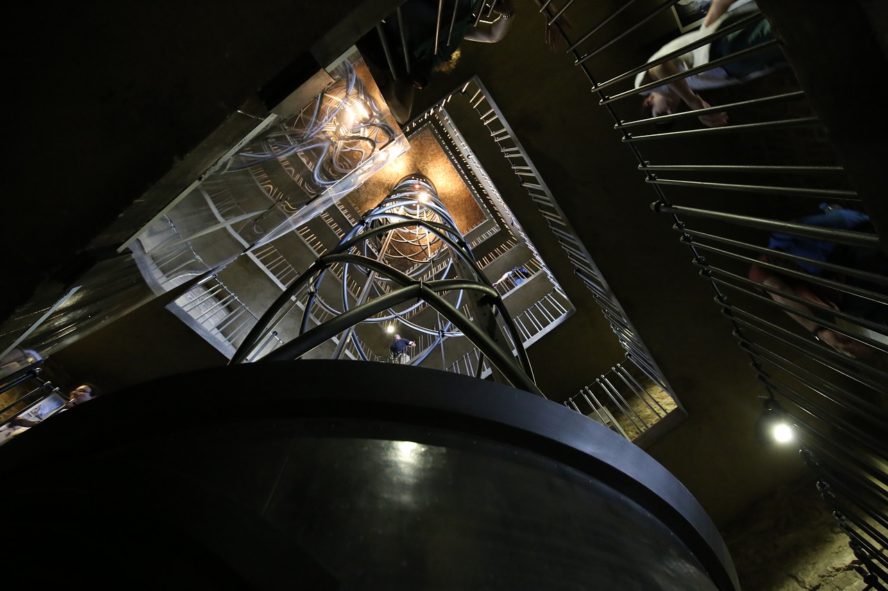 prague the clock tower stairs free photo