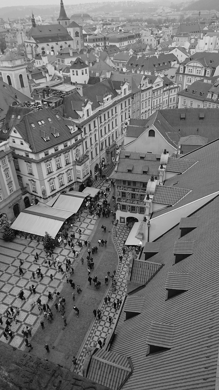 prague old town square free photo