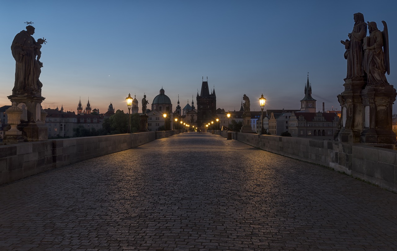 prague charles bridge historically free photo