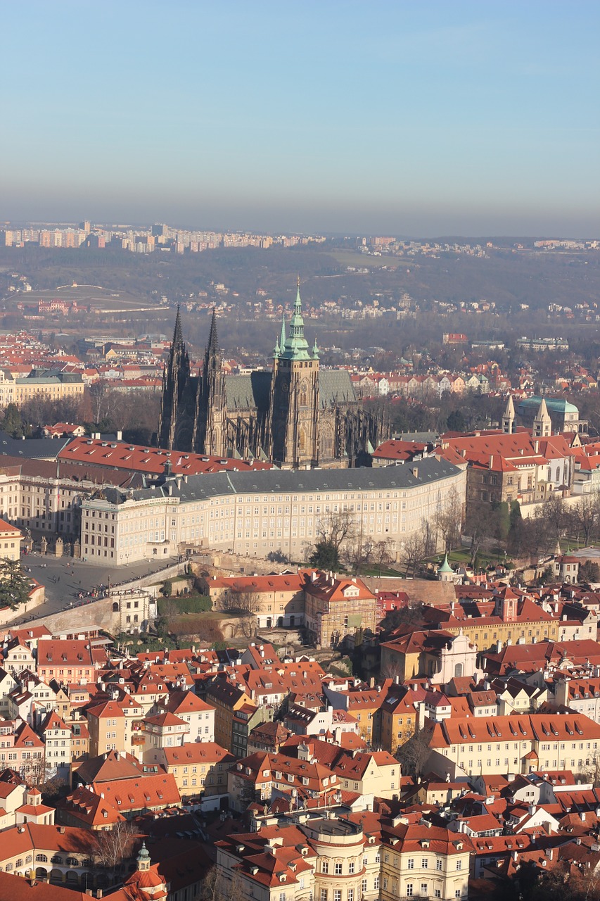 prague cathedral roof free photo