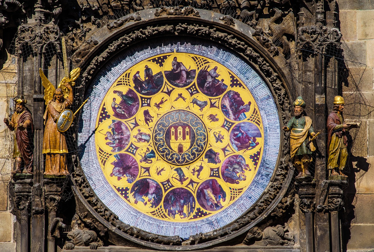 prague clock astronomical clock free photo