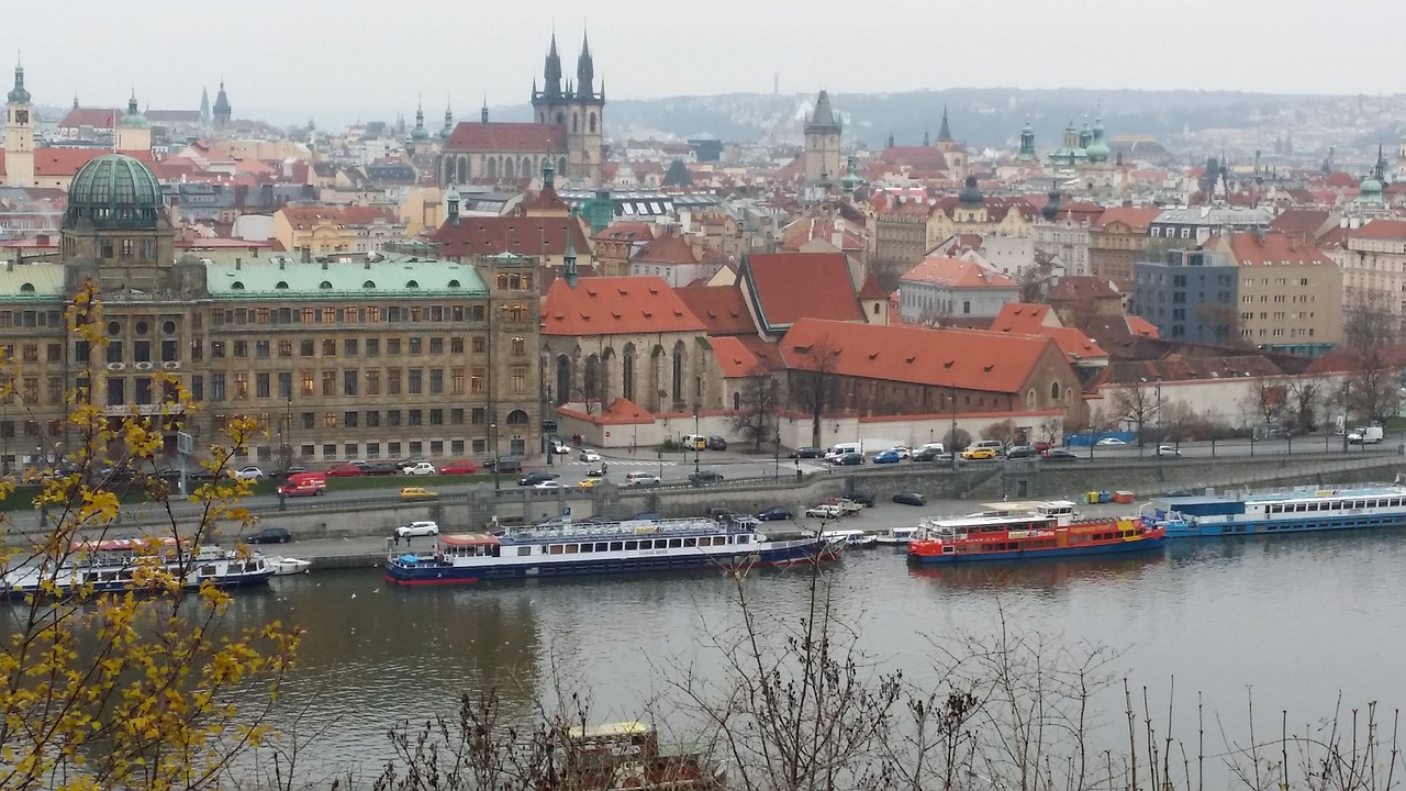 prague river europe free photo