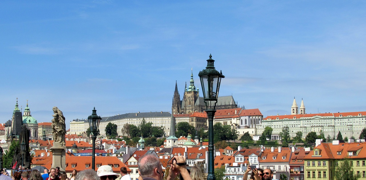 prague charles bridge towers free photo