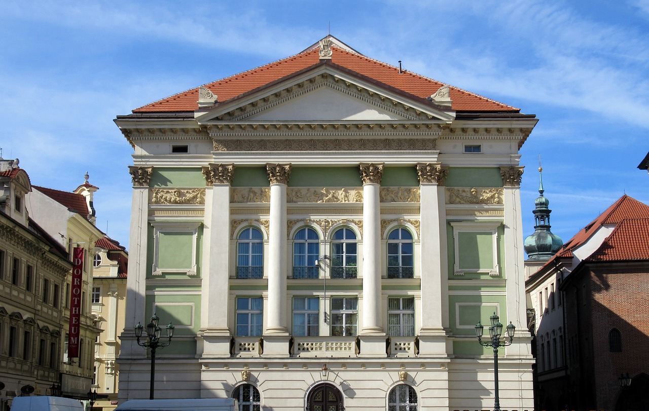 prague facade architecture free photo