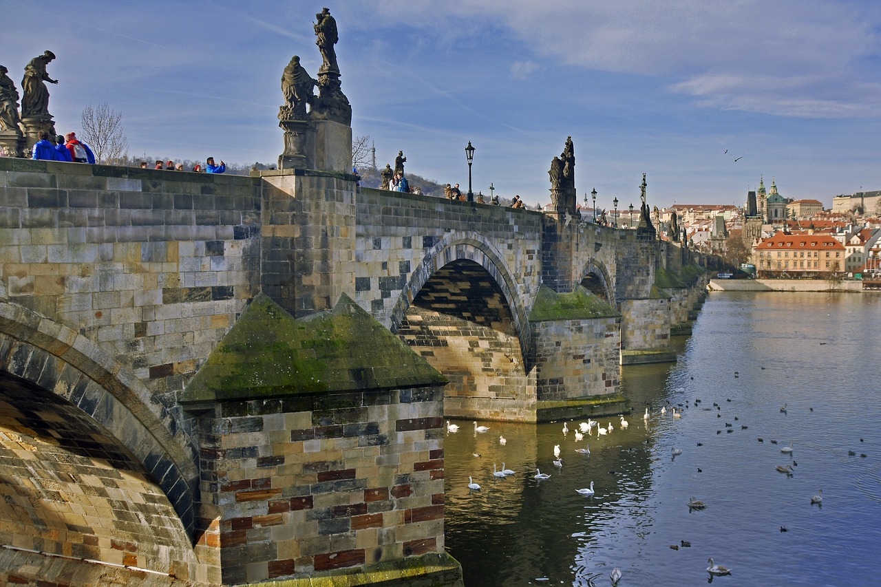 prague czech republic bridge free photo